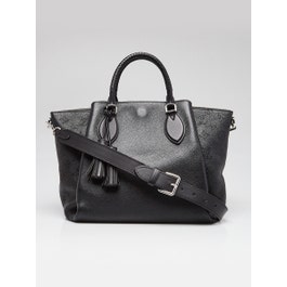 Louis Vuitton Black Mahina Leather Haumea Shoulder Bag