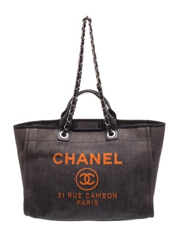 Medium Denim Deauville Shopping Tote