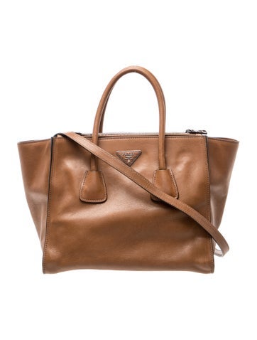 Prada Glace Calf Leather Top Handle Bag