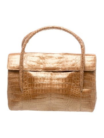 Crocodile Top Handle Bag
