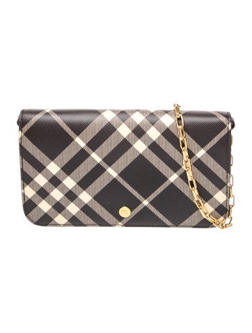 House Check Twill Check Chain Wallet