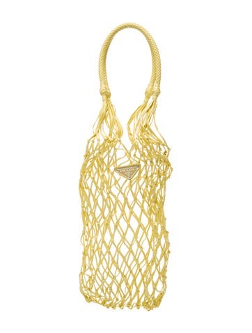 Raffia Tessuto Woven Mesh Tote Bag