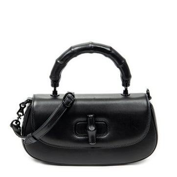 Leather Small Bamboo Diva Top Handle