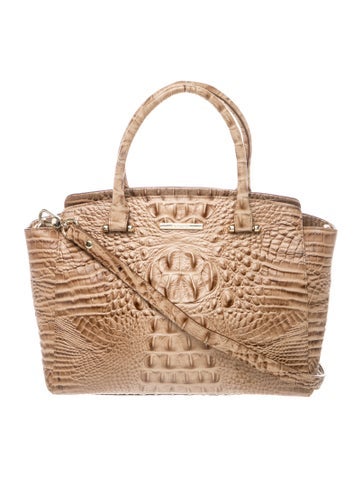 Brahmin Embossed Leather Top Handle Bag