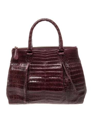 Crocodile Top Handle Bag