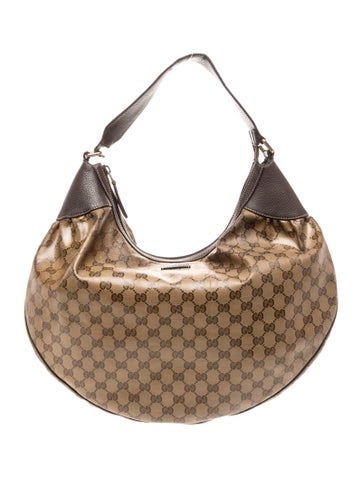 GG Canvas Crystal Hobo