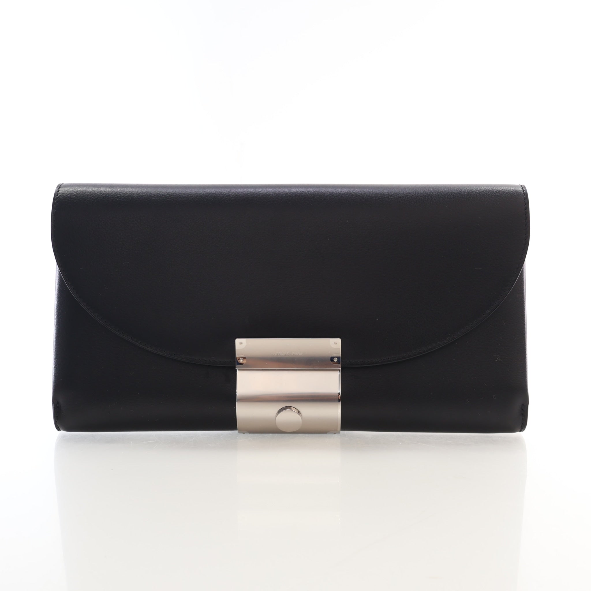 Hermes Noir Evergrain Depechette Pouch