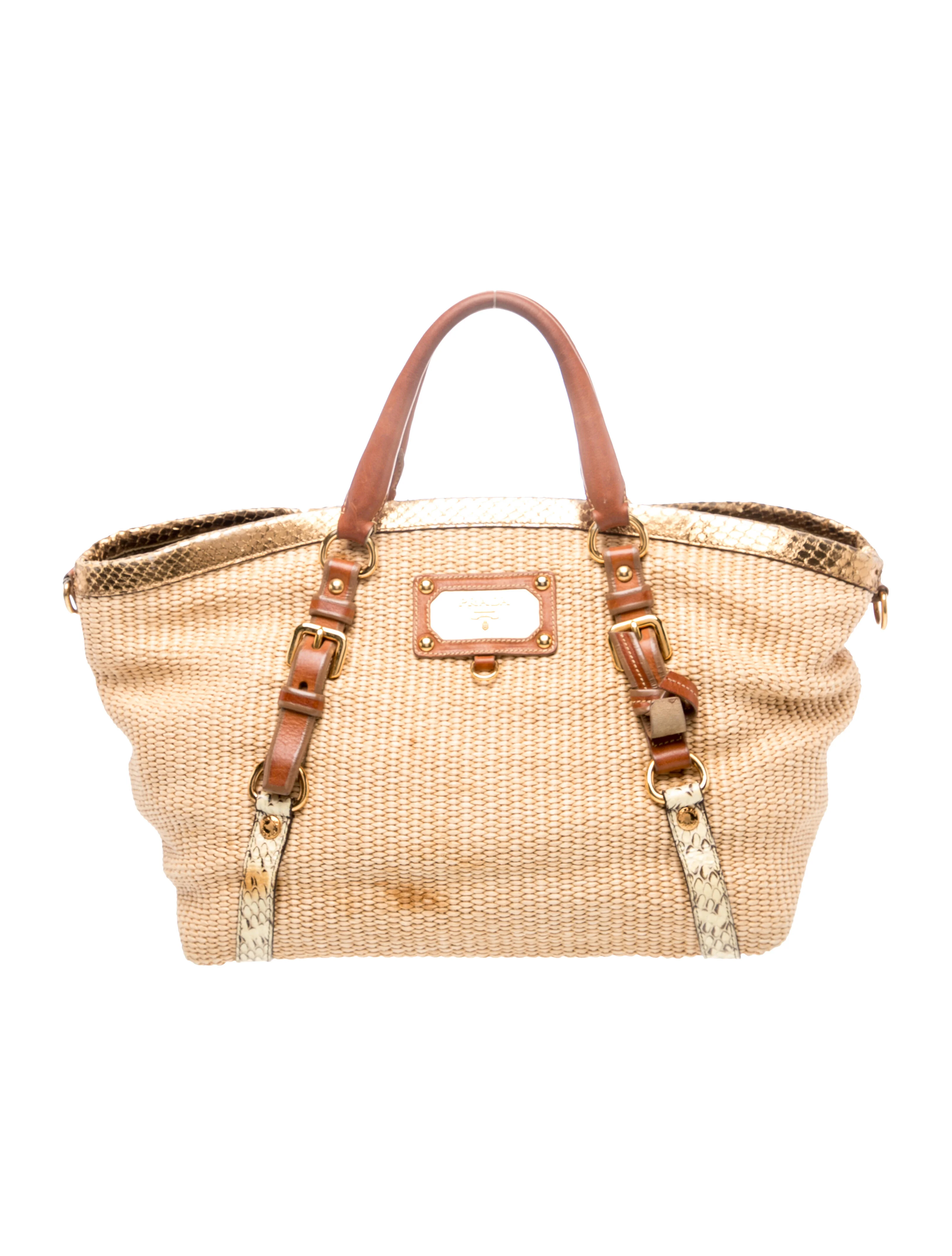 Raffia Top Handle Bag