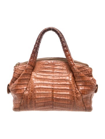 Crocodile Top Handle Bag