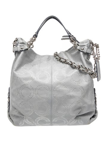 Leather Brooke Op Art Perforated Large