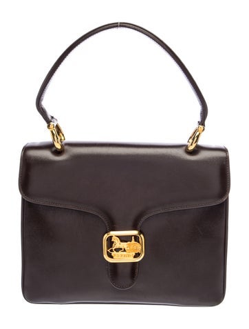 Leather Horse Carriage Flap Bag