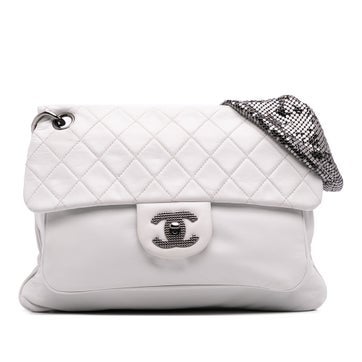 Lambskin Chain Mail Shoulder Bag