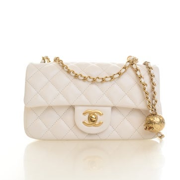 Lambskin Rectangular Pearl Crush Flap Bag Mini 2026