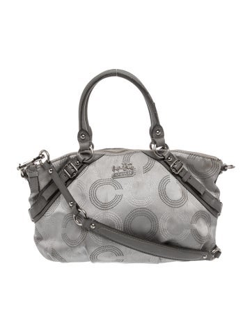 Madison Dotted Op Art Sophia Satchel Medium