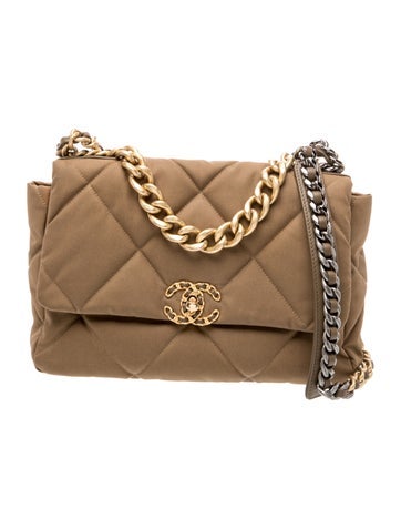 Large Canvas 19 Flap Bag