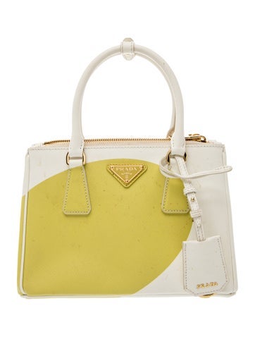 Enameled Metal Triangle Galleria Double Zip Small