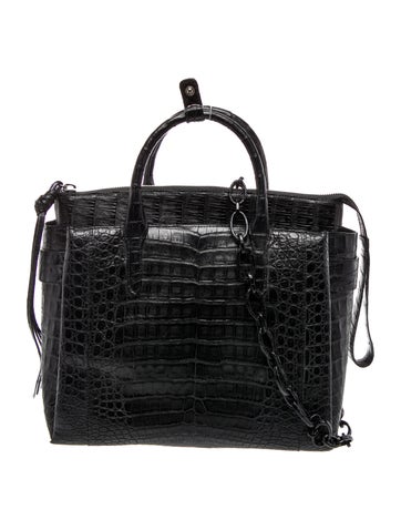 Crocodile Top Handle Bag