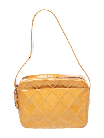 Patent Diamond Stitch Camera Bag
