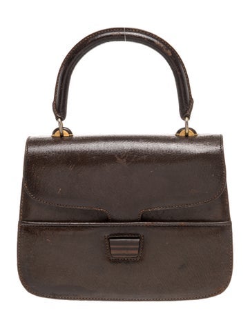 Leather Top Handle Bag Vintage