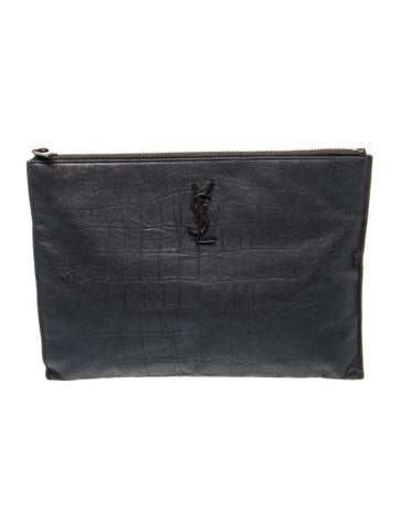 Embossed Leather Clutch