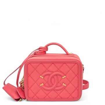 Calfskin CC Filigree Vanity Case Small