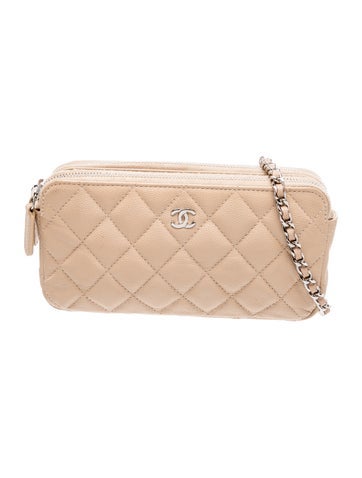 Double Zip Clutch w/ Chain