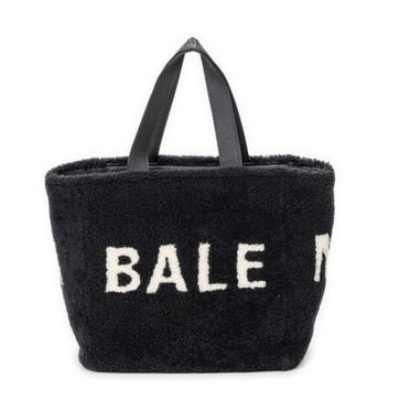 Canvas XS Logo Shearling Tote