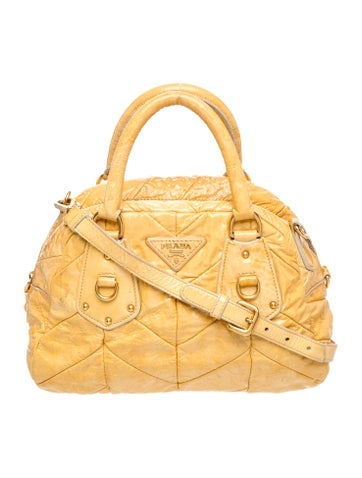 Vernice Leather Quilted Vernice Bowler Bag Medium