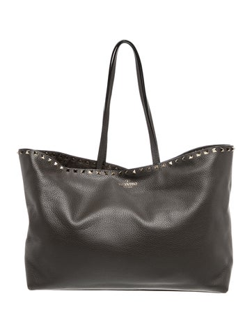 Rockstud Garavani Grainy Tote Large