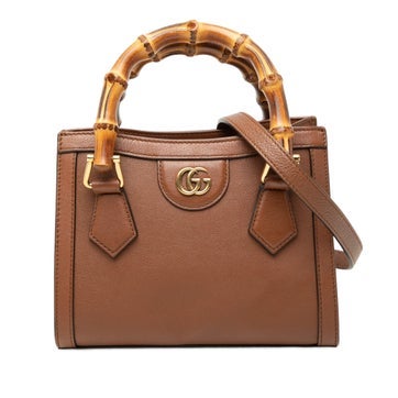 Calf Leather Mini Calfskin Bamboo Diana Satchel
