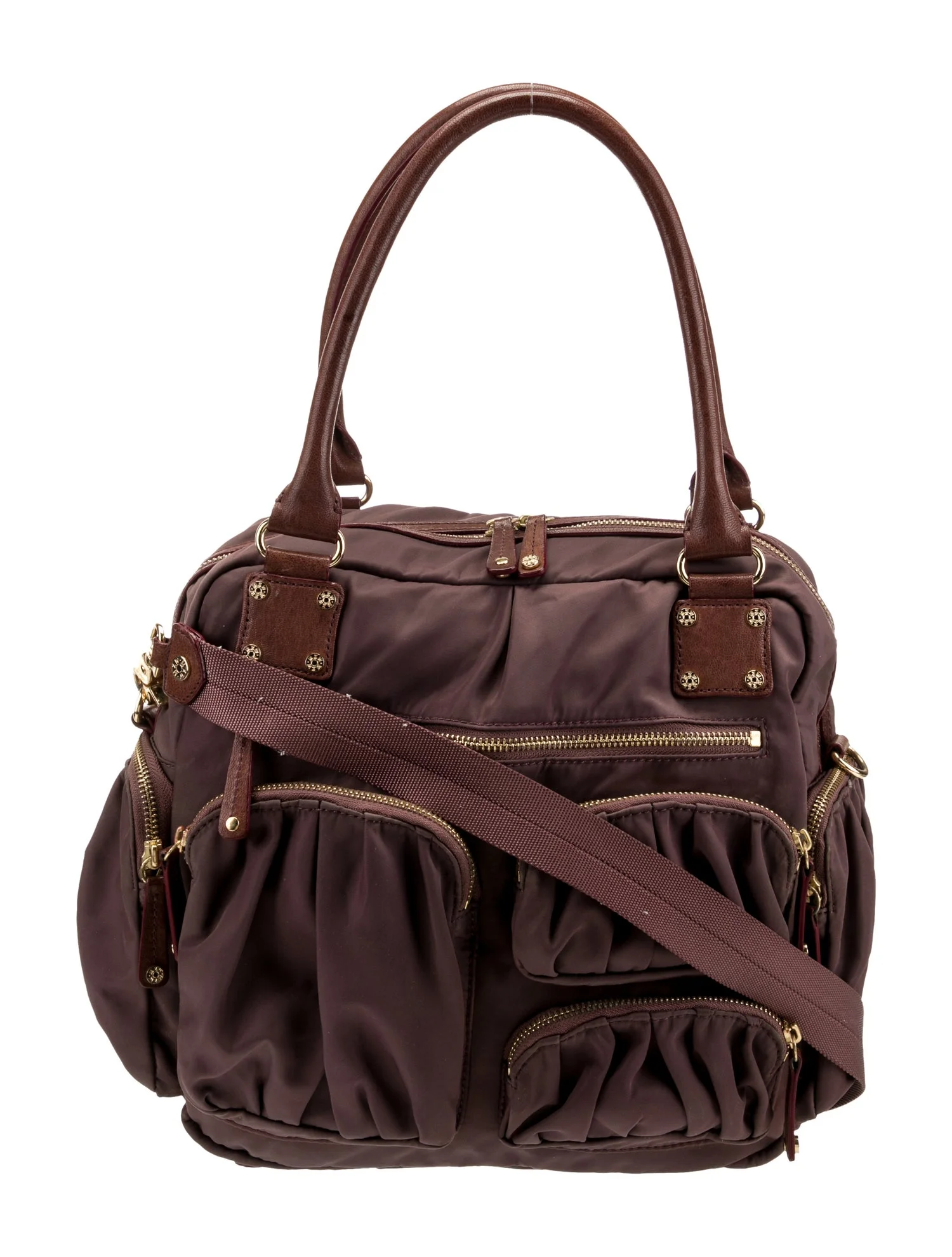 MZ Wallace Leather Trim Nylon Shoulder Bag