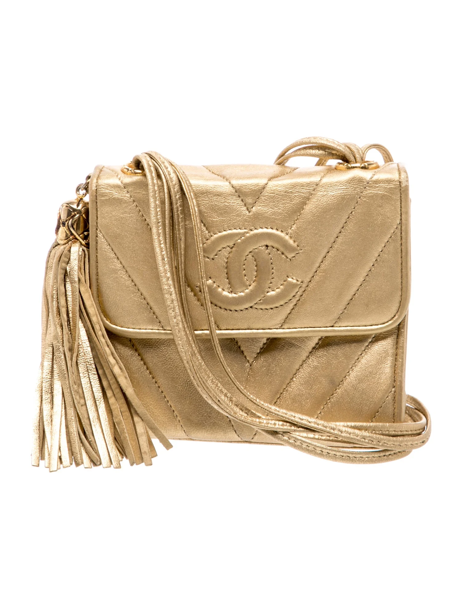 Chevron Tassel Mini Crossbody Bag