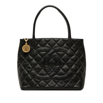 Caviar Calfskin Medallion Tote