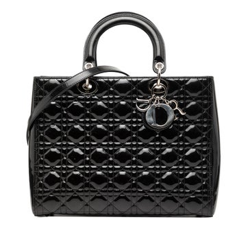 Large Patent Cannage Lady Dior