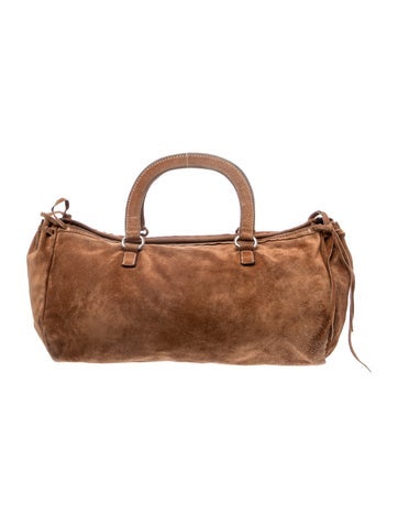 Scamosciato Suede Top Handle Bag