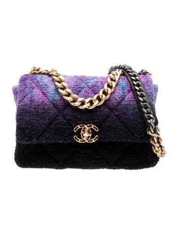 Large Tweed 19 Flap Bag