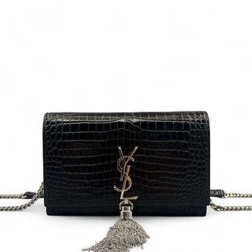 Calfskin Envelope Chain Wallet Small