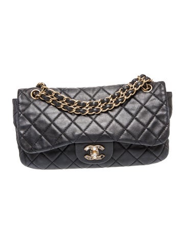 Crystal CC Single Flap Bag