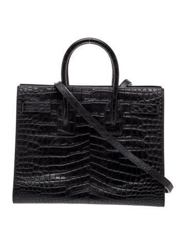 Embossed Leather Sac De Jour Small