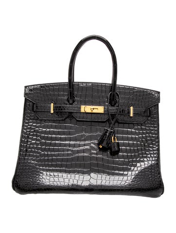 Shiny Porosus Crocodile Birkin 35