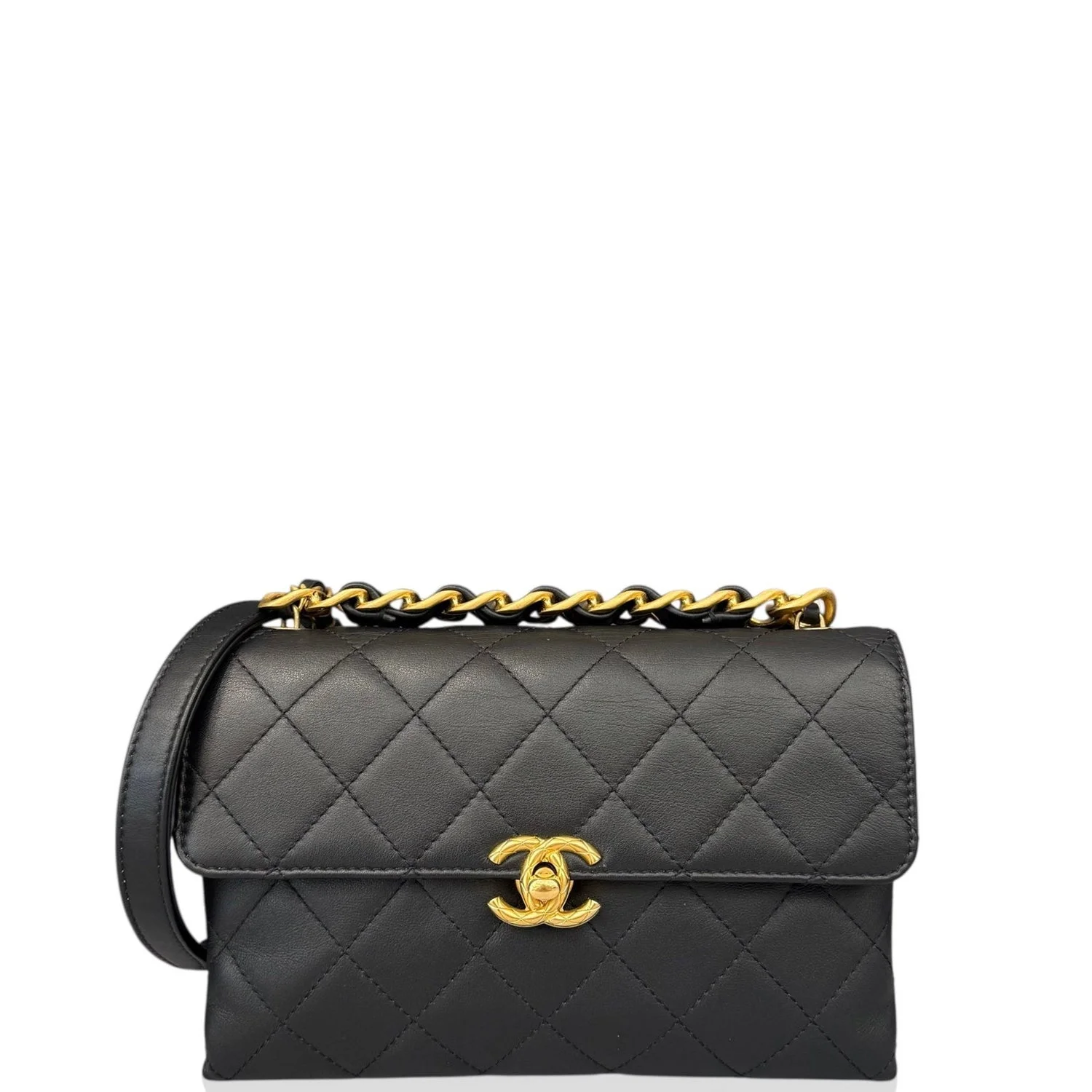 Calfskin Bar Flap Bag