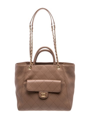 Caviar Quilted Shopping Tote