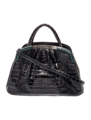 Crocodile Top Handle Bag