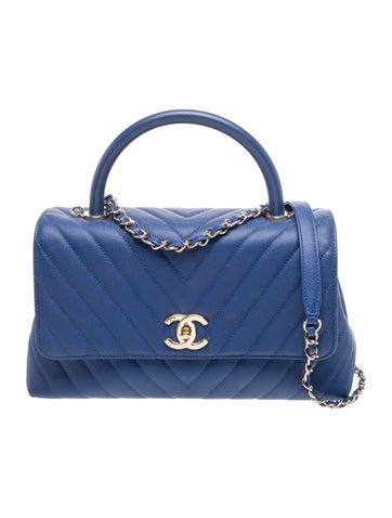 Small Chevron Coco Handle Bag
