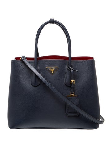 Saffiano Leather Double Bag Medium