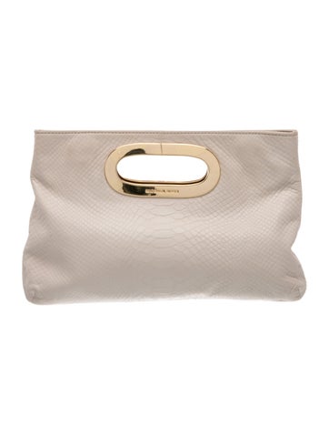 Embossed Leather Clutch