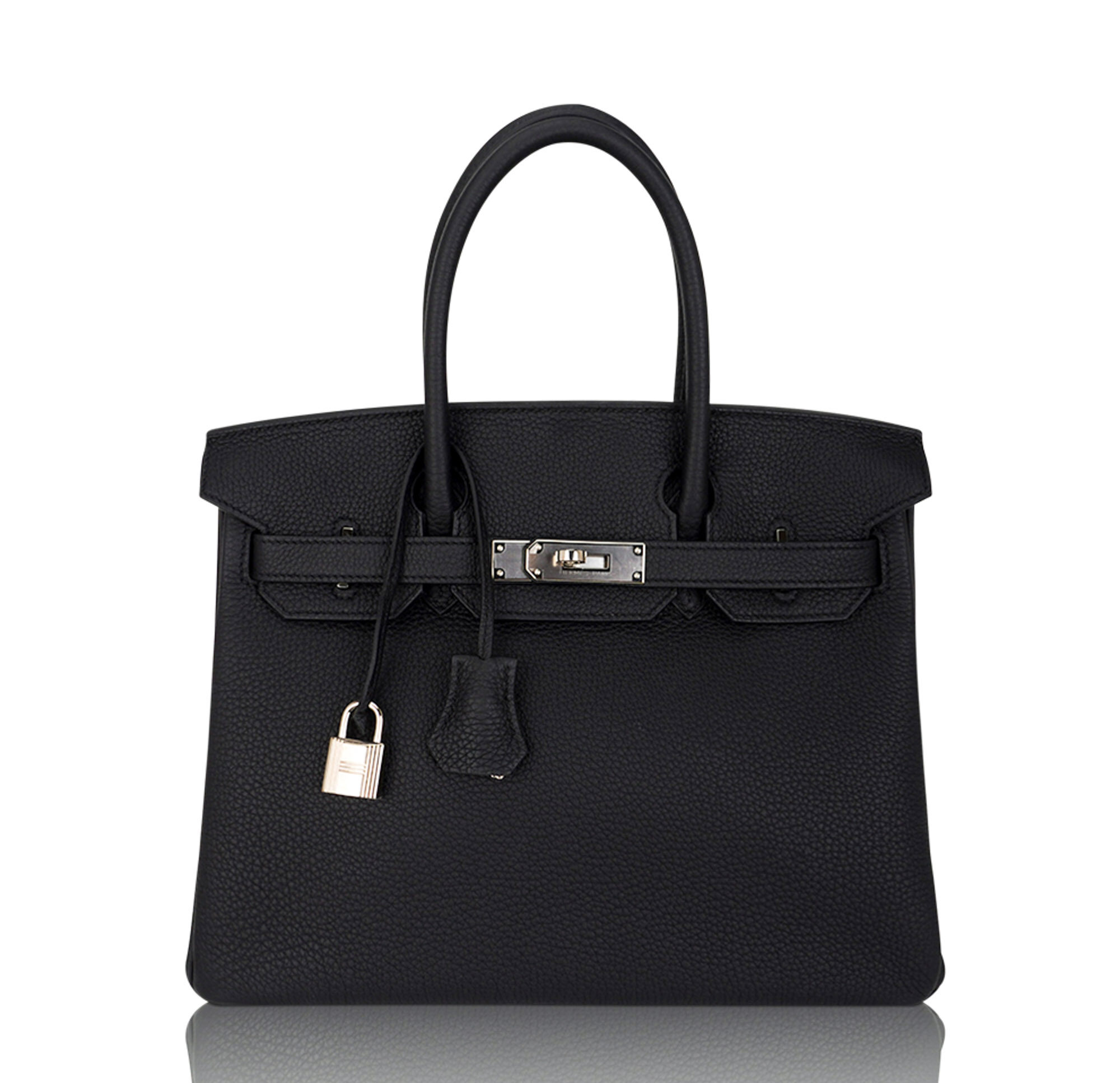 Hermes Birkin 30 Bag Black Palladium Hardware Togo Leather