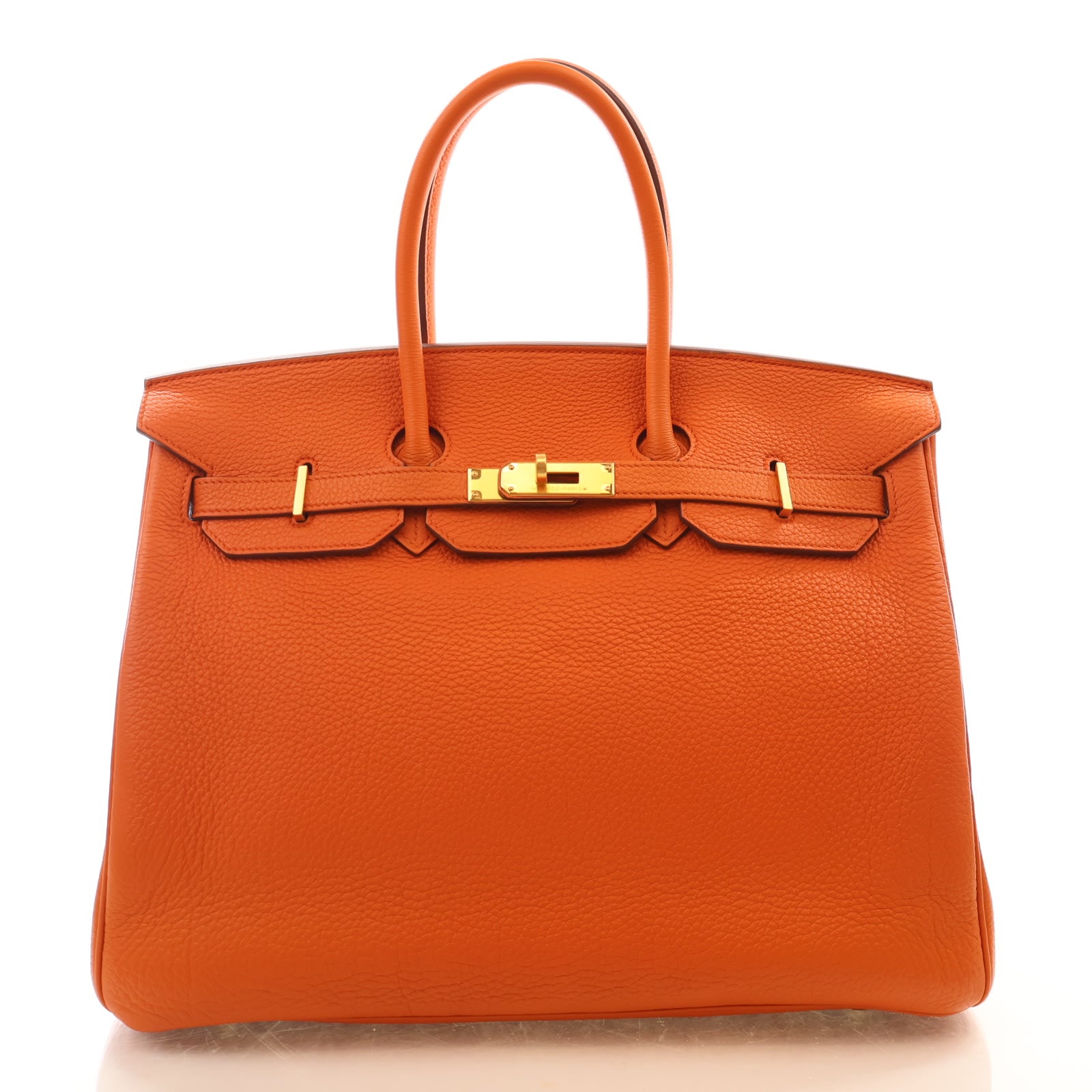 Hermes Orange H Togo Birkin 35