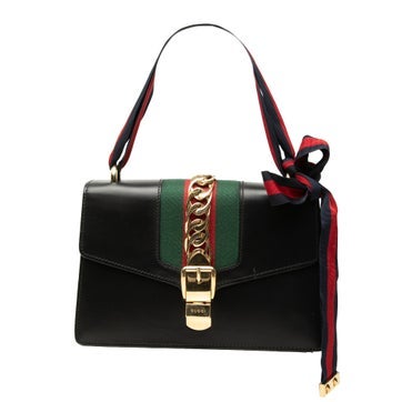 Calf Small Calfskin Web Sylvie Satchel