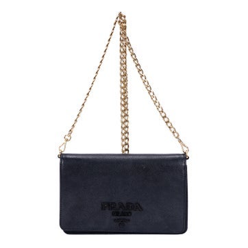 Leather Monochrome Chain Crossbody